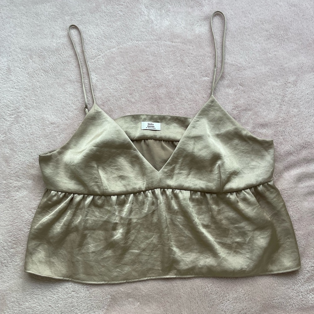 Aritzia Little Moon satin camisole